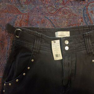 Current/Elliott The Studded Debbie Pants | Washed Black | Size 27 | NWT